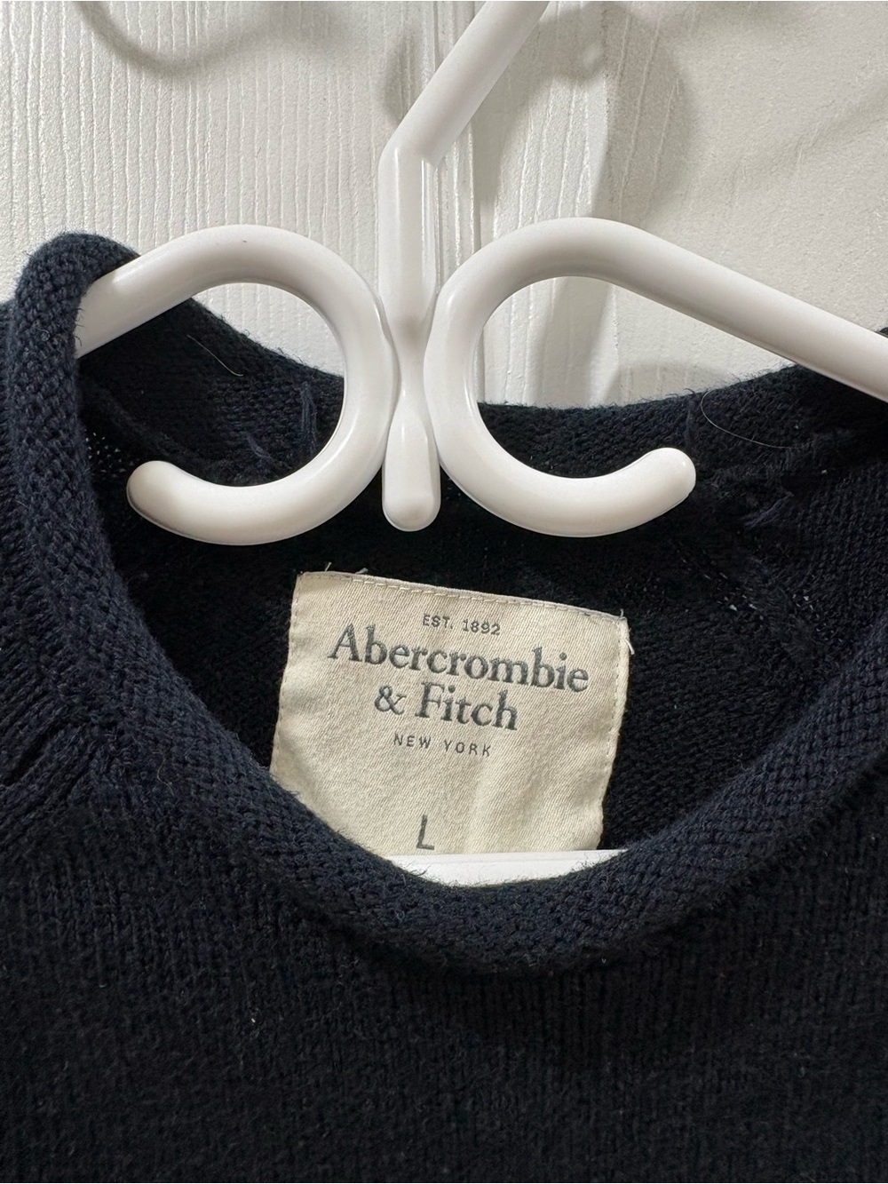 Abercrombie & Fitch Navy Blue Rollneck Sweater - Picture 4 of 4